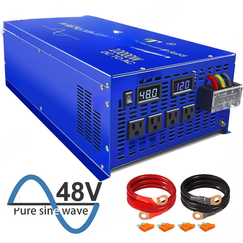 10000W Sine Wave Inverter 24V 220VInverter Power Bank Battery Converter 12V/36V/48V/96V To 110V/120V/230V/240V AC