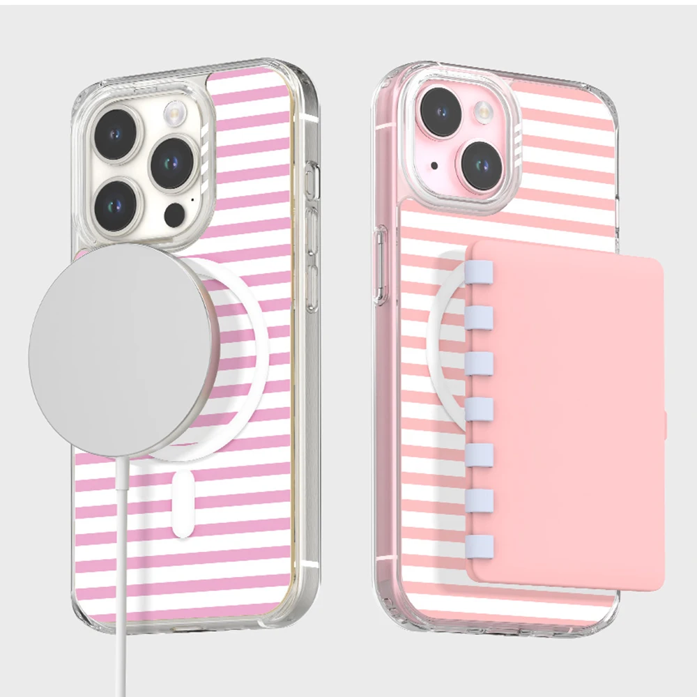 Phone Case Compatible with iPhone 16 15 14 13  PRO MAX Silicone Protective Case Stripes Pattern Scratch Resistant cover image 3