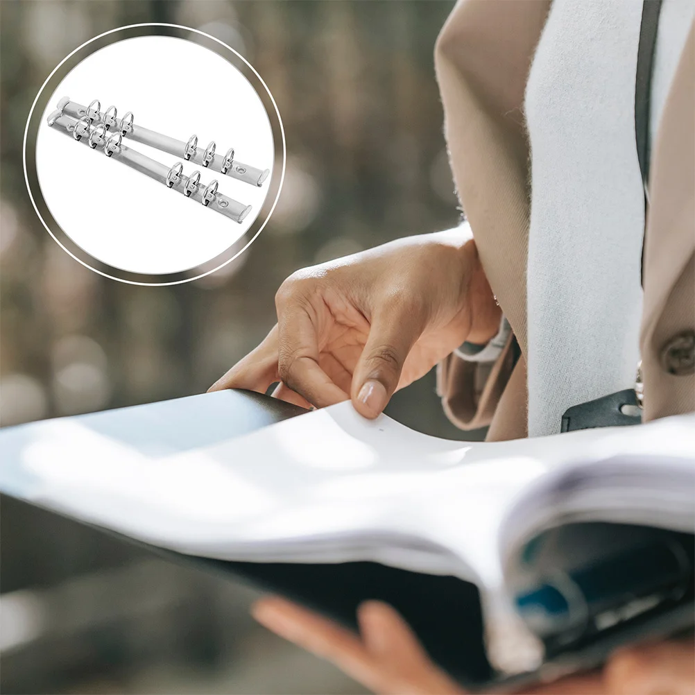 5 قطعة آلية الموثق أوراق فضفاضة قوي المعادن 6-حلقة الموثق إصلاح كليب ل دفتر مكتب المشاريع المدرسية مكتب الملحقات