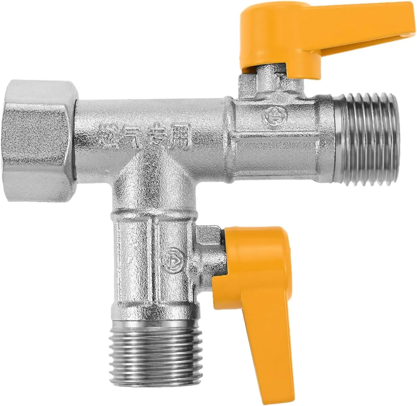 

3-ходовой переключатель клапана, переключатель G1/2 дюйма, латунный Т-образный распределитель, сменный Т-образный распределитель воды для кухни, водопроводной трубы, душа