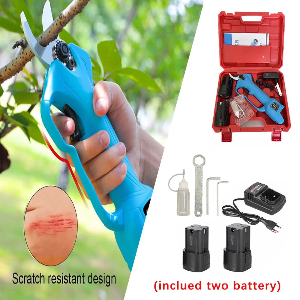 Electric Pruning Shears Pruner Maximum 2.5cm Cutting Diameter Gardening Efficient Trimmer Scissors Battery Rechargeable SC-8603