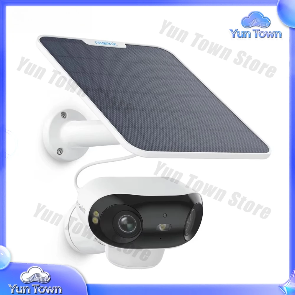 REOLINK 4K Solar Security Camera for Wireless Outdoor Dual-Lens 8MP Smart Detection ColorX Battery WiFi Home Security System