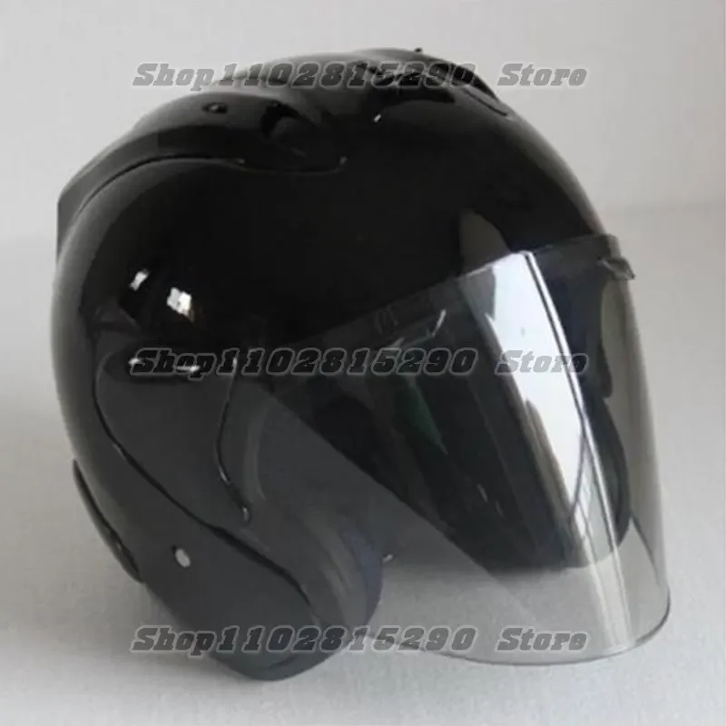 Demi-casque de moto Ram3 pour hommes et femmes, casque tout-terrain, course de descente, montagne, cross, noir brillant, été