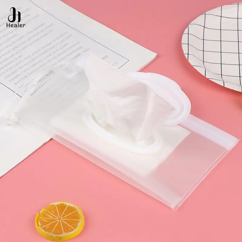 Light Weight Portable Cartoon Baby Kids Wet Wipes Clutch Carrying Bag Wet Paper Tissue Container Dispenser Snap-strap Pouch