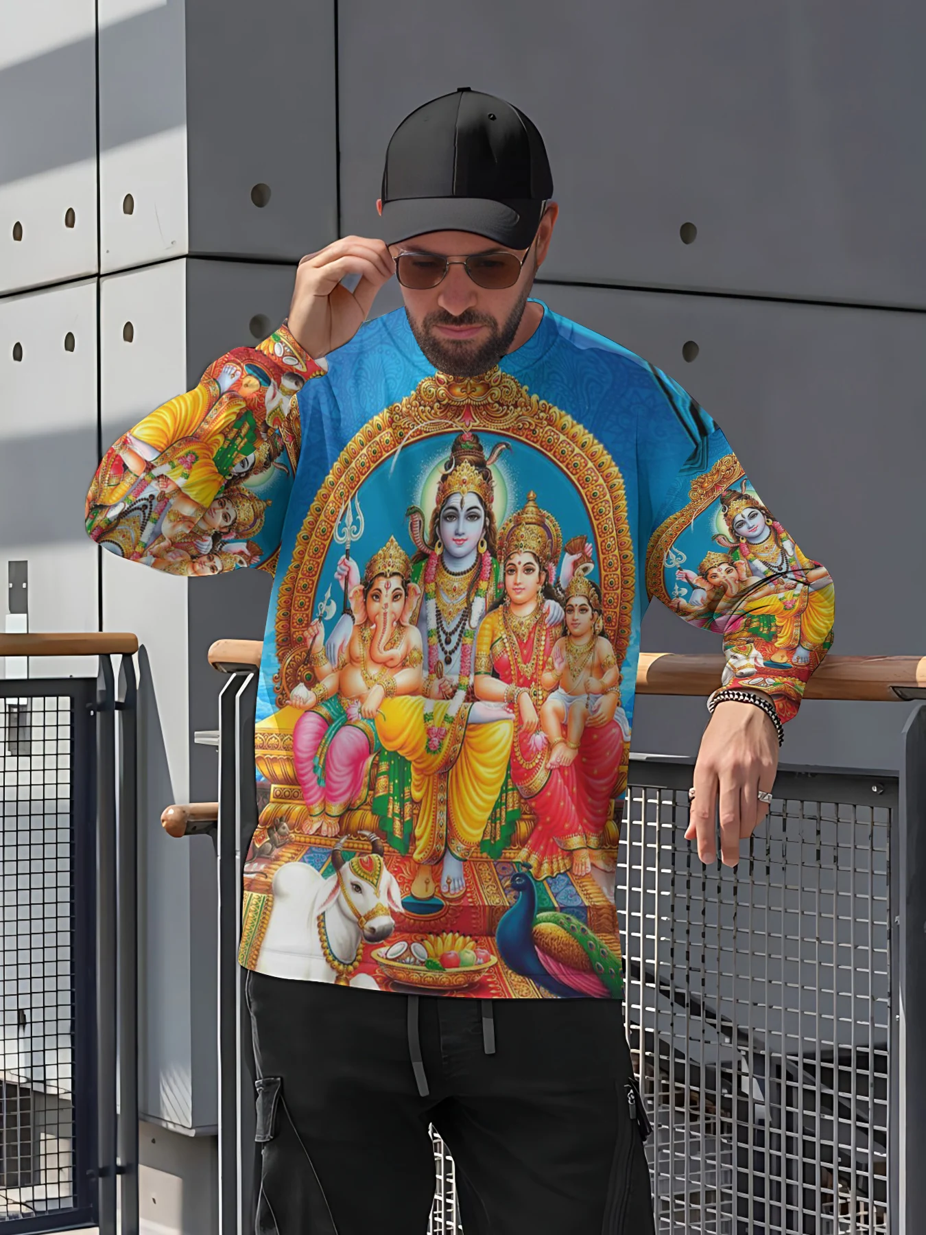 Autumn Men Women Sweatshirt Hindu God Lord Shiva Graphics Printed Tracksuit Jogging Sportshirt Long Sleeve Fashion Male Tops