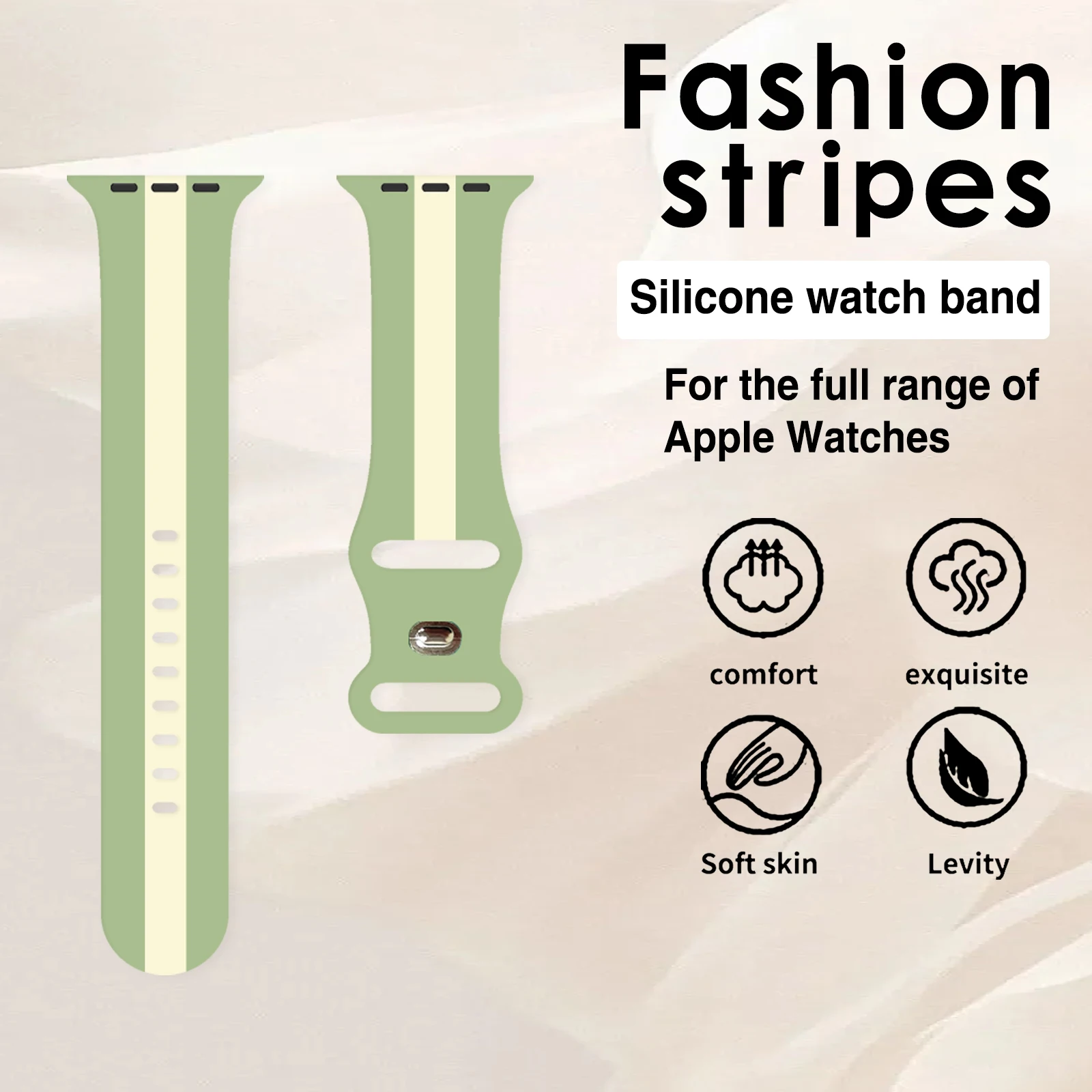 Cinturino stampato a strisce di moda per Apple Watch 11 10 9 Bracciale sostituibile con cinturino in silicone per cinturino iWatch 46mm 42mm 41mm 40mm