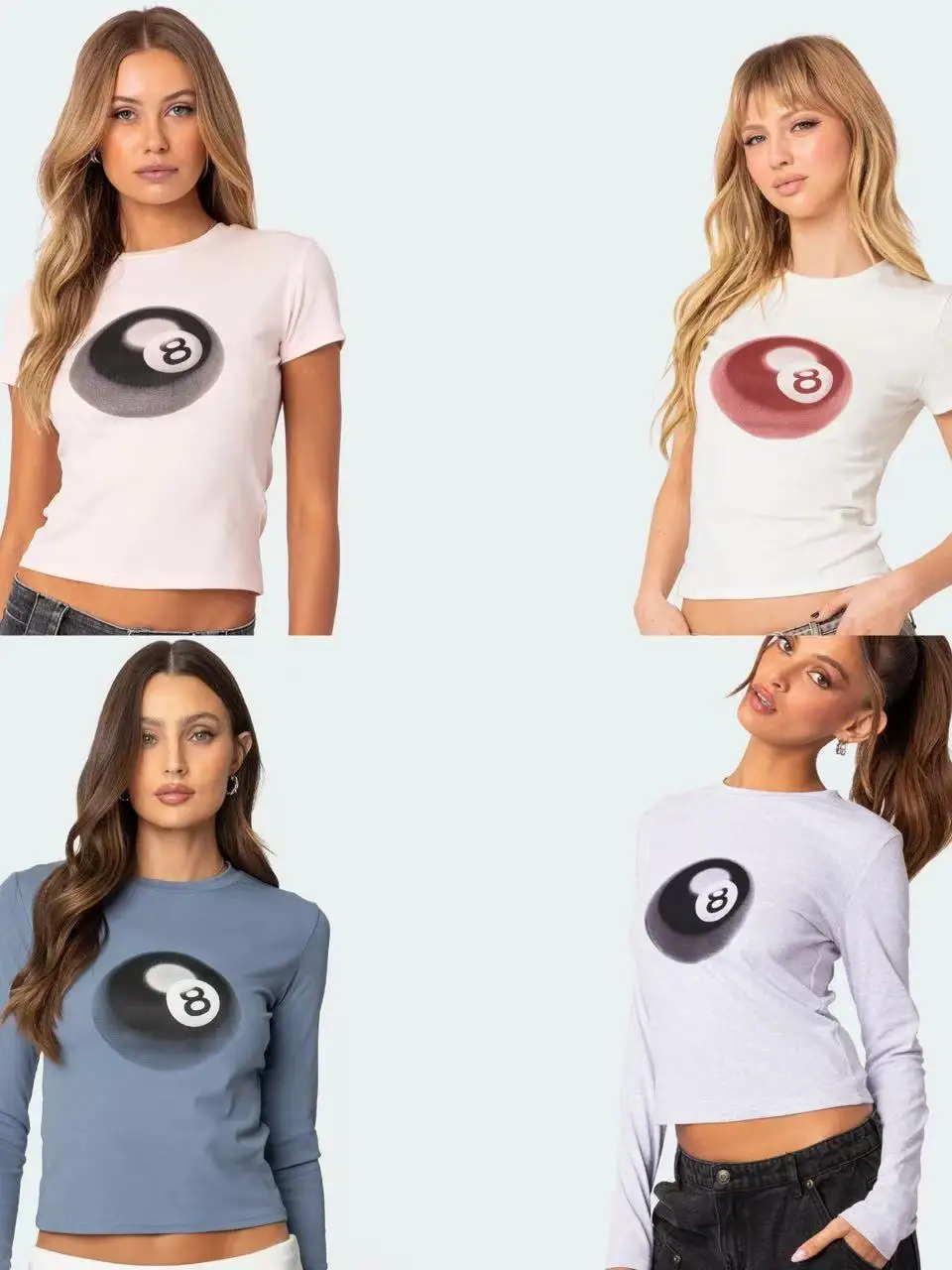 

Сексуальная обтягивающая футболка Edikted Magic 8 с термотрансферным ретро-принтом «Сексуальная девушка», винтажный принт, смесь хлопка и полиэстера, женский топ