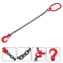 Manganese Steel Lifting Chain Sling Hook Construction Equipment Waterproof Corrosion Resistant Single Leg Sling For Duty