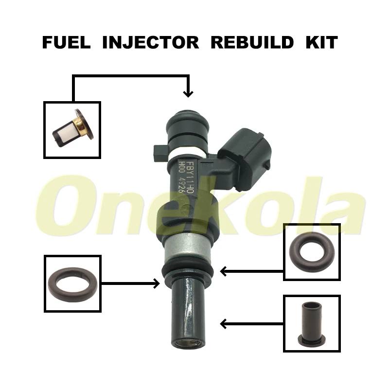 Fuel Injector Seal O-Ring Kit Seals Filters for 2014 Nissan Note 1.2 Petrol 59kW (80 HP) MPV FBY11H0