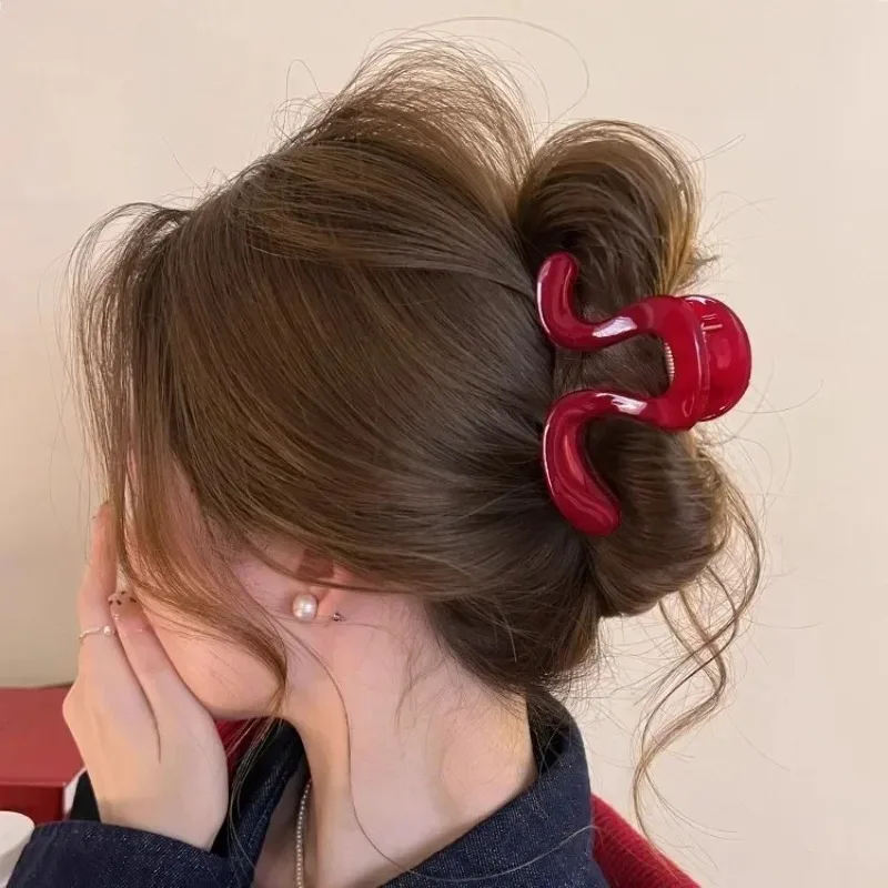 Irregular Hair Catch Clip Shark Clip Simple Women's Premium New Hairpin Back Head Hair Accessories Hairpin Elegant