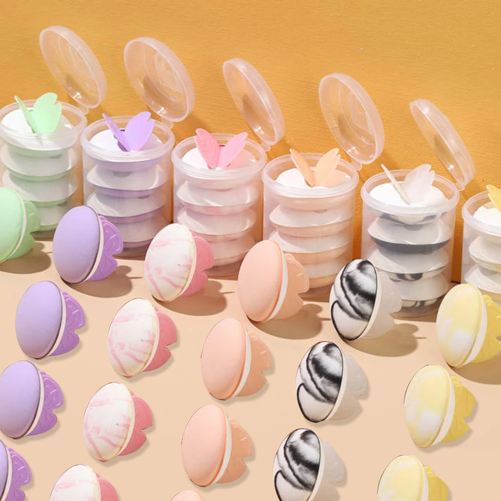 Mini Cotton Candy Puff Bow Knot Air Cushion Liquid Foundation Makeup Sponge Puffs Dry Wet Puff Cosmetic Applicator Makeup Tools