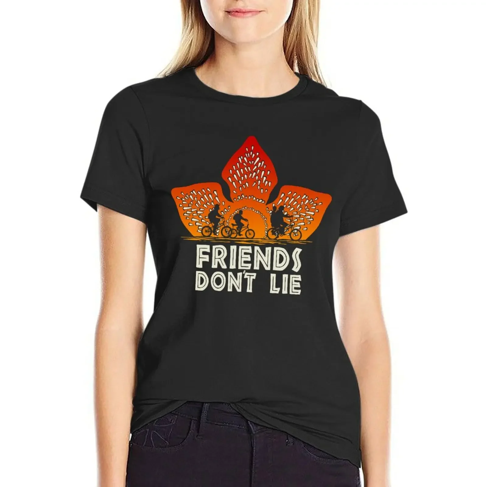 

Friends do not lie T-Shirt animal print shirt for girls vintage clothes animal print tees white t-shirt dress for Women sexy
