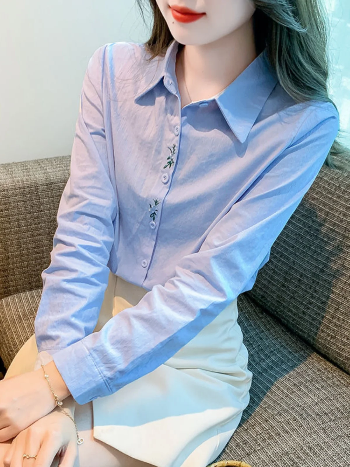 spring-autumn-2024-new-women's-faion-embroidered-flower-long-sve-irt-sli-slimming-ear-cover-ele-top