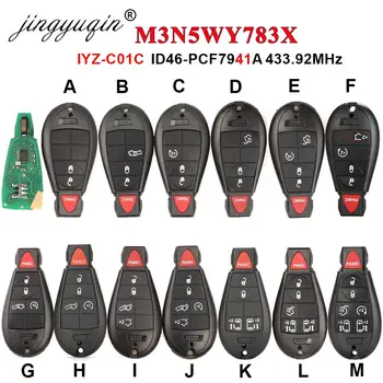 433Mhz 7941รีโมทรถคีย์ Fob M3N5WY783X สำหรับ Chrysler Town & Country Jeep Grand Cherokee Dodge Caravan Journey IYZ-C01C