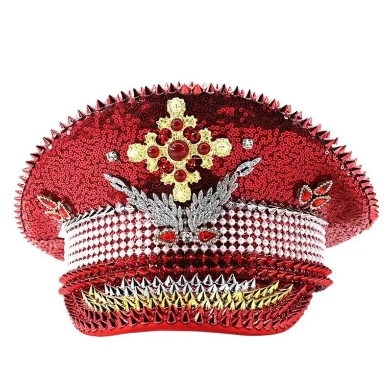 652F Mũ đính kim cương độc đáo Độ bền Mũ tối giản Mũ sequin thoải mái