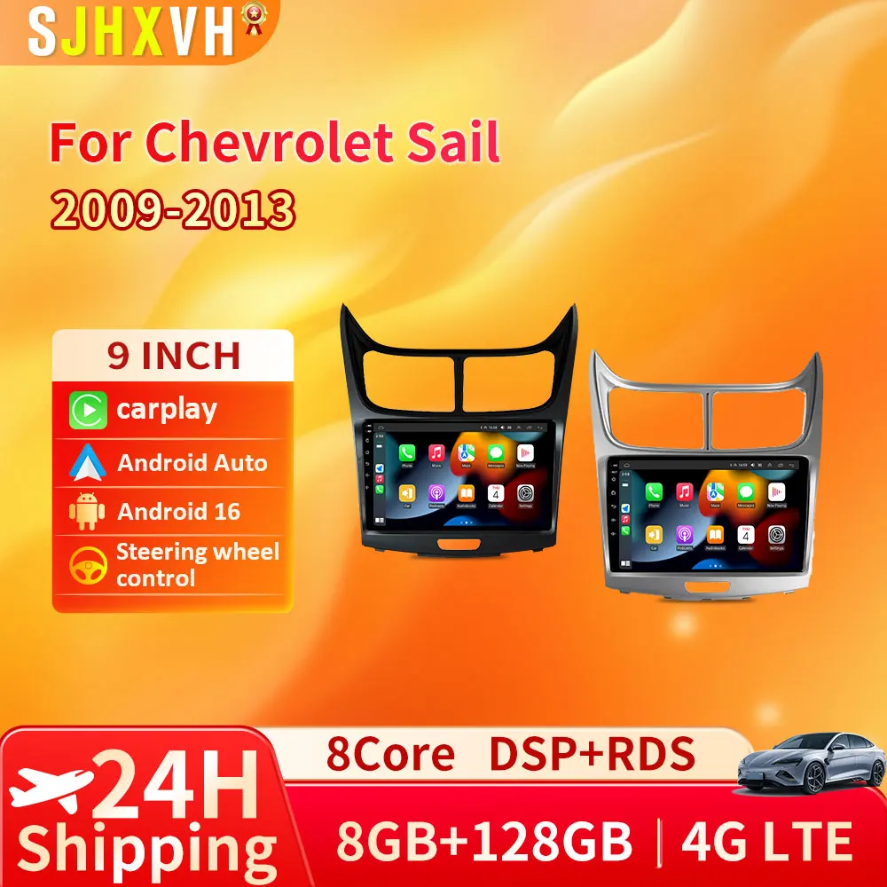

Android 16 video Player 4G For Chevrolet Sail 2009 2010 2011 - 2013 9 Inch Car Radio Stereo Audio GPS Player Carplay Auto Screen