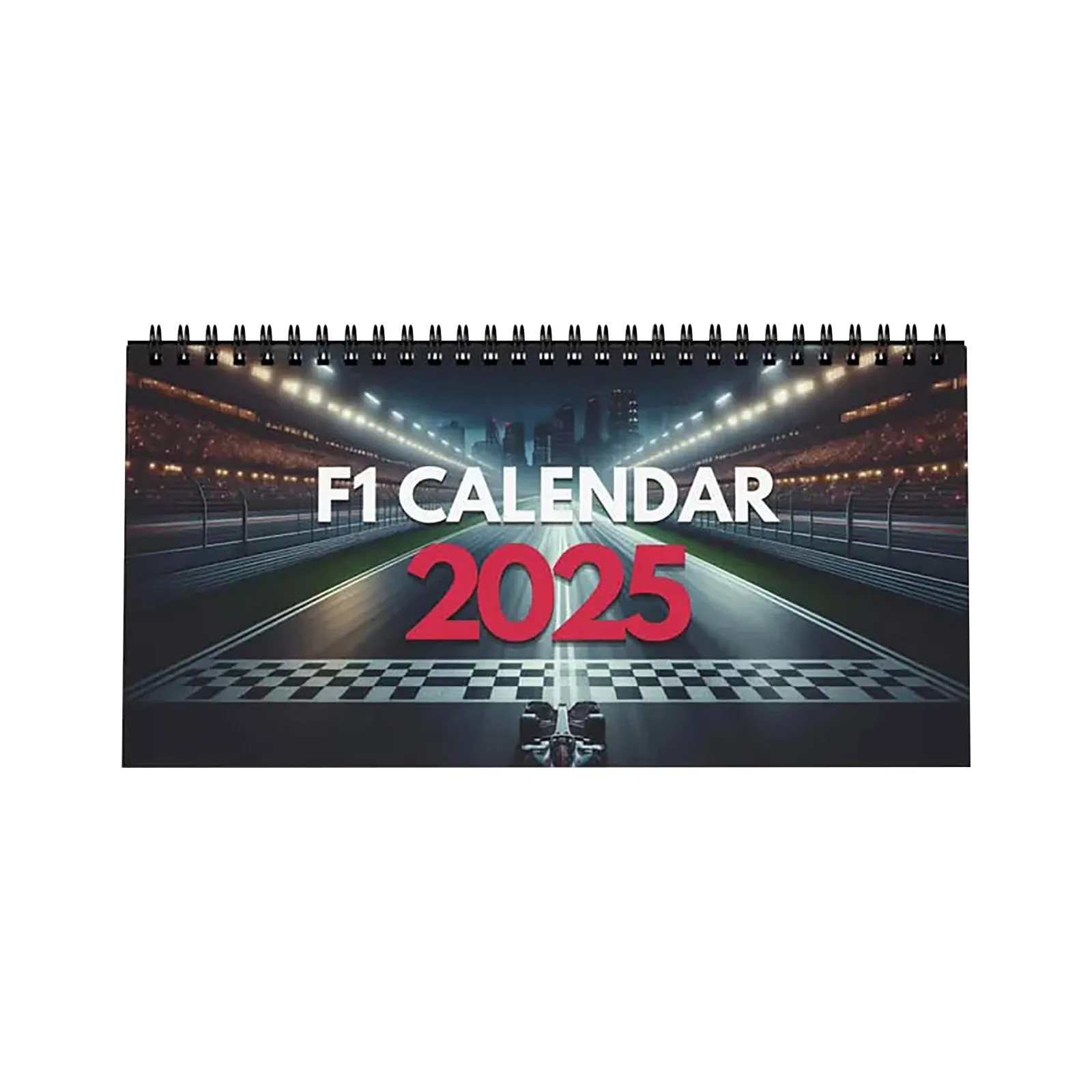 F1 Calendar 2025 Racing Calendar Paper Desktop Calendar Home Decoration Itinerary Arrangement Schedule Reminder Fans' Favorite