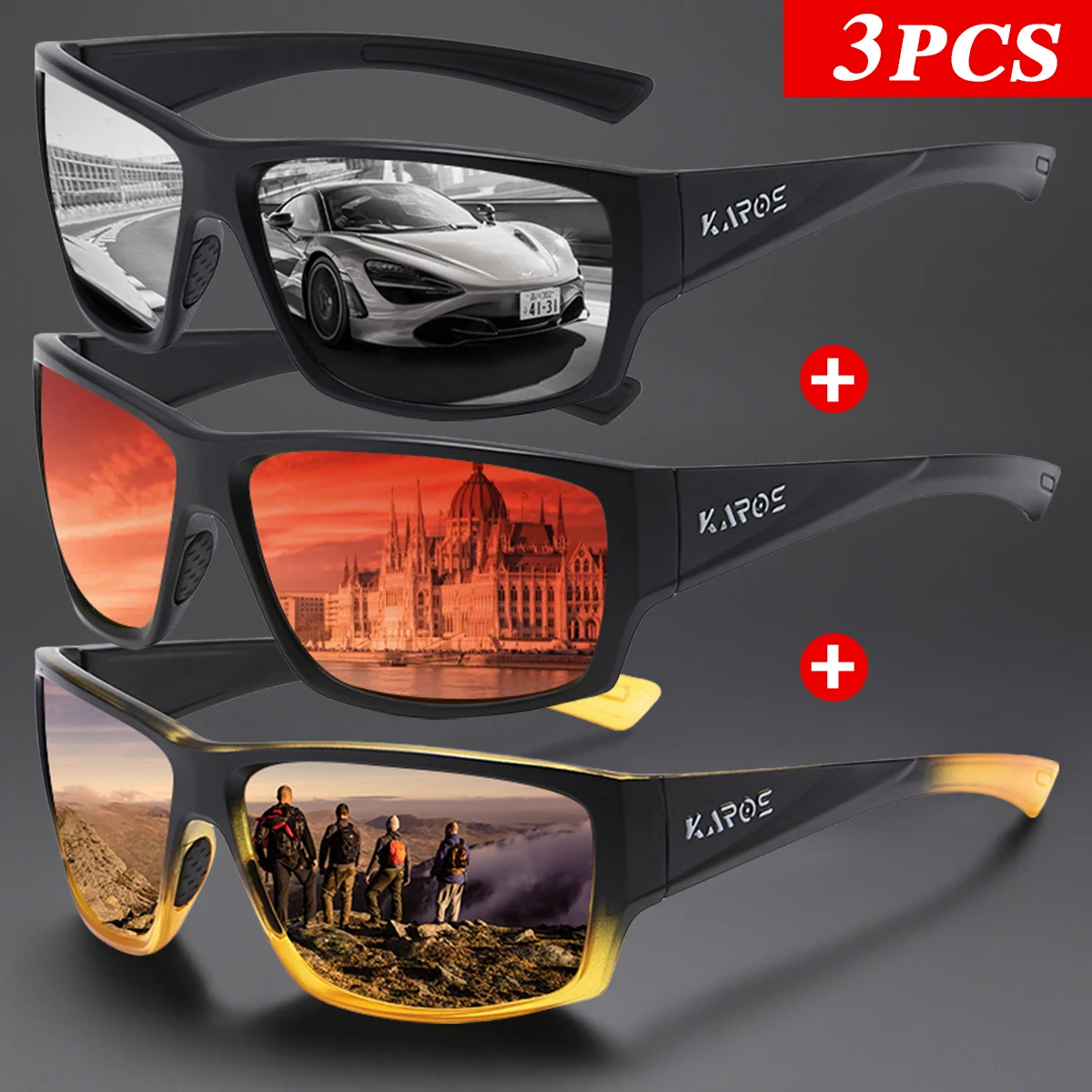 3 قطعة/المجموعة Karos الاستقطا - مراجعة Fishing Sunglasses Polarized وسعره