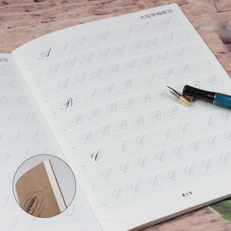 Gothic English Copybook Italic English Calligraphy Copybook Student Stroke Order Radical Practice Copybook Hard Pen Copybook