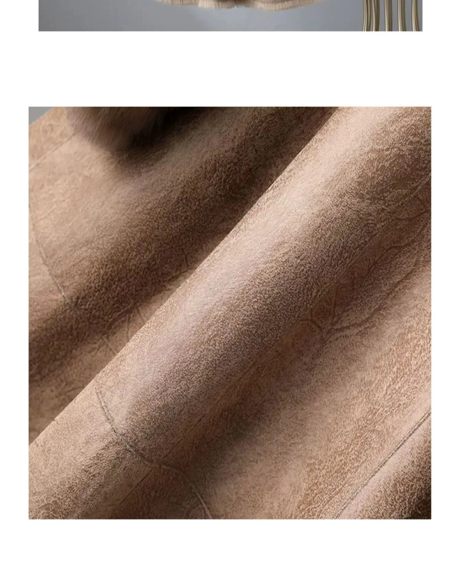 2023 New Rabbit Fur One Piece Coat for Women Mid length Fox Fur Collar Lace up Slim Fit Haining Fur Coat for Women