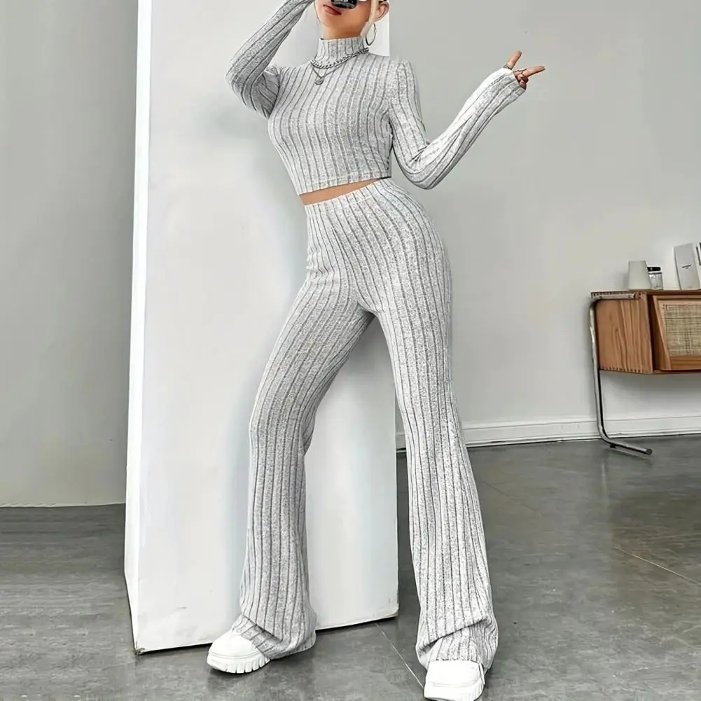 New women's spring in Europe and the United States new knitted long-sleeved suit hooded sweater loose pants two-piece suit