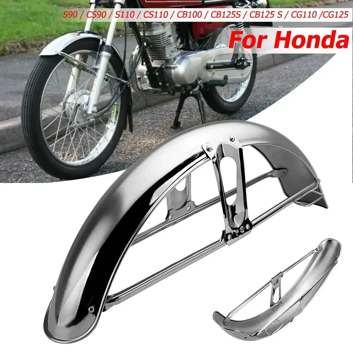 

Motorcycle Front Fender For Honda CG125 S90 CS90 S110 CS110 CB100 CB125S CB125 CG110 Mudguard Mud Flap Splash Guard