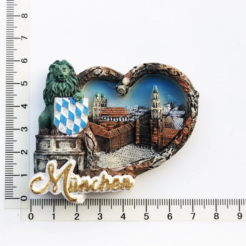 

Fridge Magnets Travel 3D Memorial Magnetic Refrigerator Munich Old Town