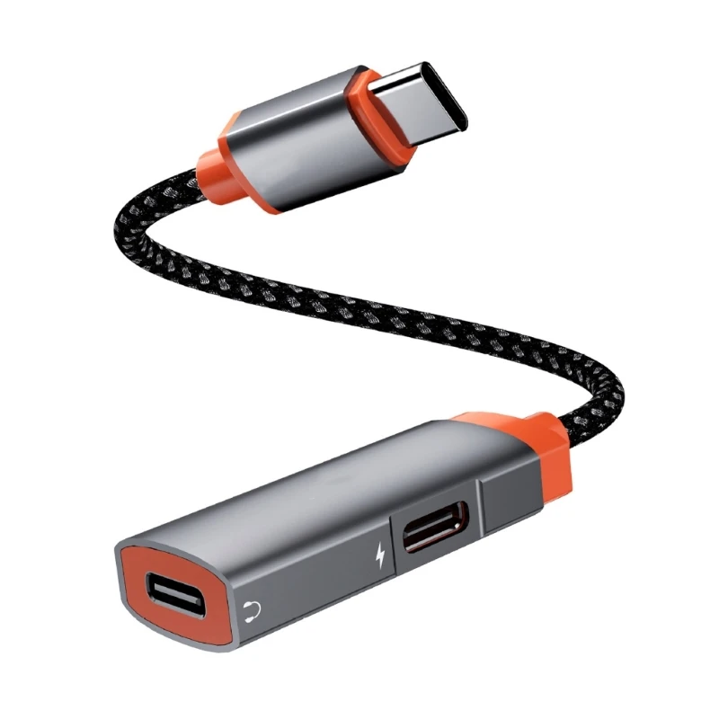 

Q1W2 2 в 1 стерео и зарядное устройство USB C Type C адаптер-разветвитель для наушников для мобильного телефона