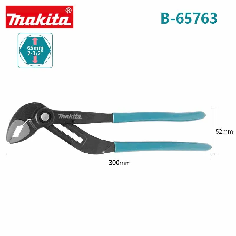 Makita B-65741 B-65763 Water Pipe Wrench Quick Wrench Multi-function Debuggable Active Plier Industrial Grade Water Pump Pliers