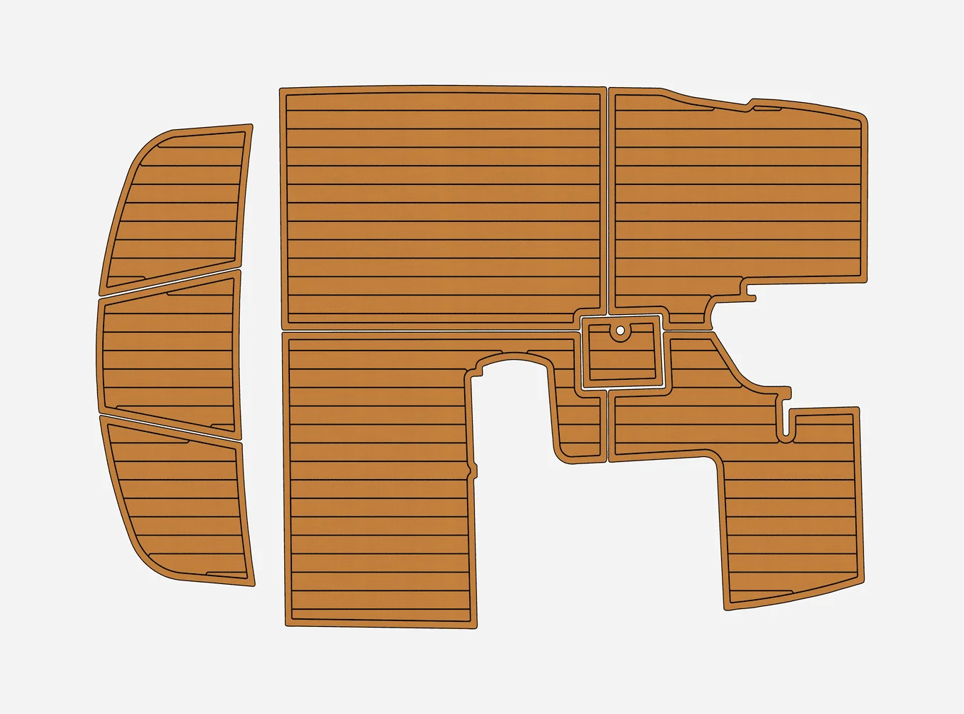 

2008 SUPRA LAUNCH 22 SSV 1/4 дюйма, 6 мм, пена EVA, нескользящий морской коврик из тикового дерева, настил из ПВХ, водный ковер, морской пол