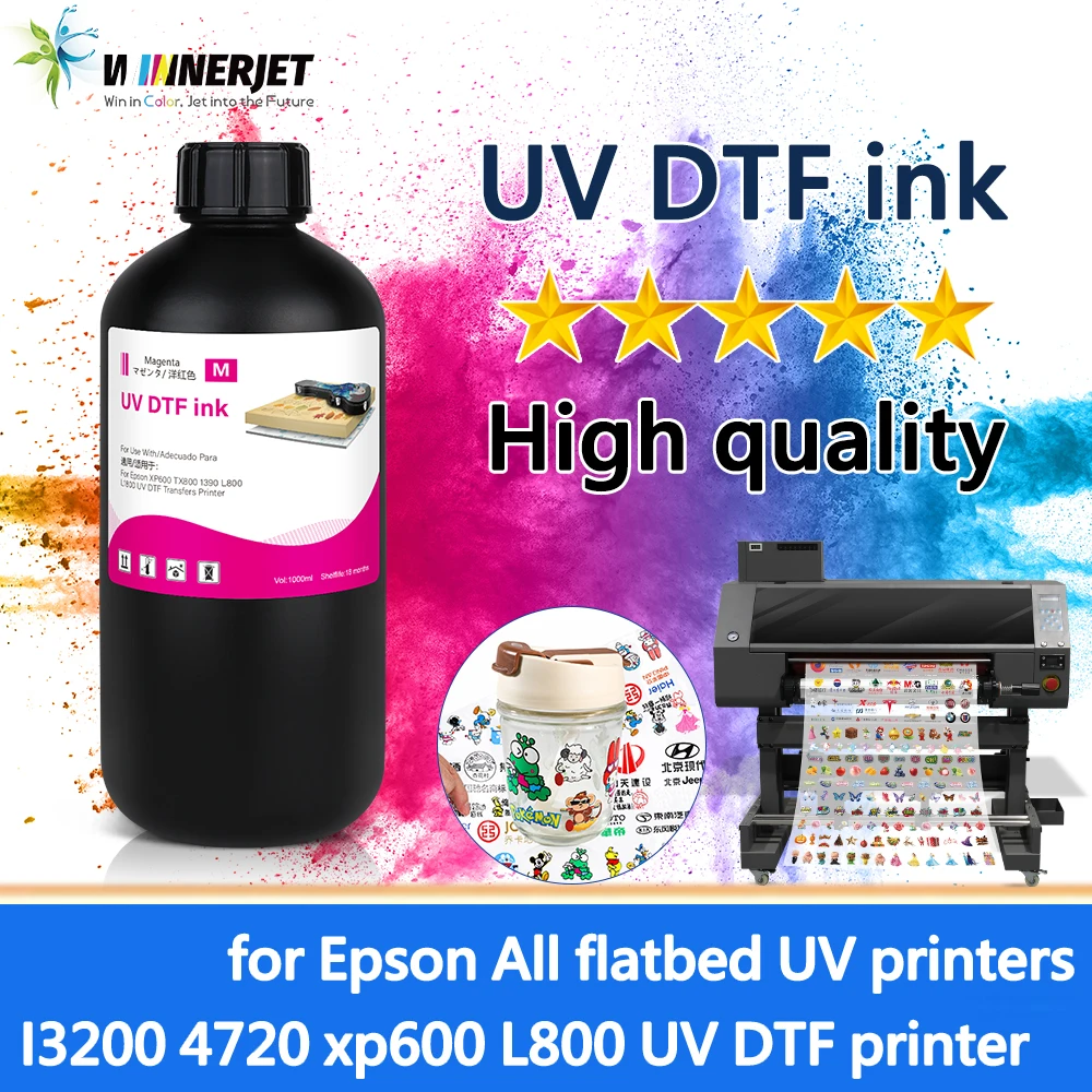 

Для Epson Все планшетные УФ-принтеры для I3200 4720 xp600 L800 УФ-принтер DTF 1000 мл Высококачественные УФ-чернила DTF