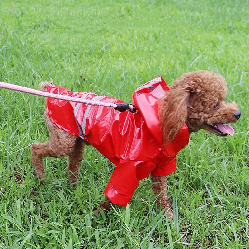 Dog Raincoat Reflective Waterproof Snowproof Pet Coat for Small Puppy Cats Raincoat Chihuahua Bulldog Pets Cape Poncho Costume