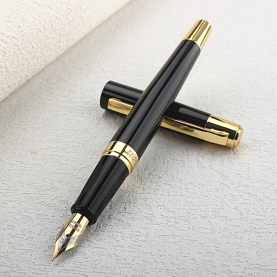 

1 шт., перьевая ручка, чернильная ручка, колпачок из нержавеющей стали, тонкий наконечник, канцелярские принадлежности, офисные школьные принадлежности, подарок для письма