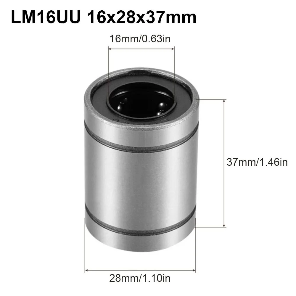 Nickel Plated Rods Shaft CNC Part LM8UU LM10UU LM12UU LM16UU LM3UU LM4UU LM5UU LM6UU Linear Ball Bearing Bushing Steel