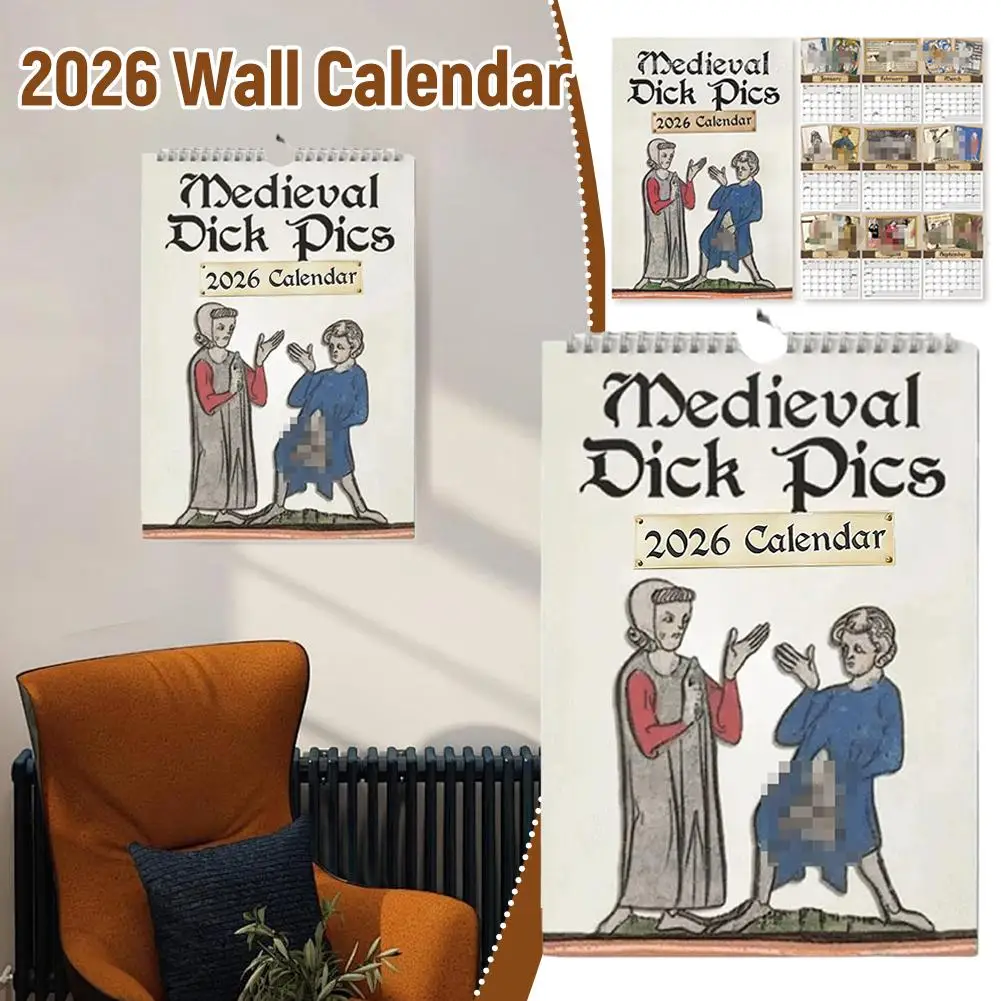 

Medieval Pics 2026 Calendar Funny Medieval Pics Calendar With Illustrations Prank Medieval Wall Calendar For History Enthusiasts