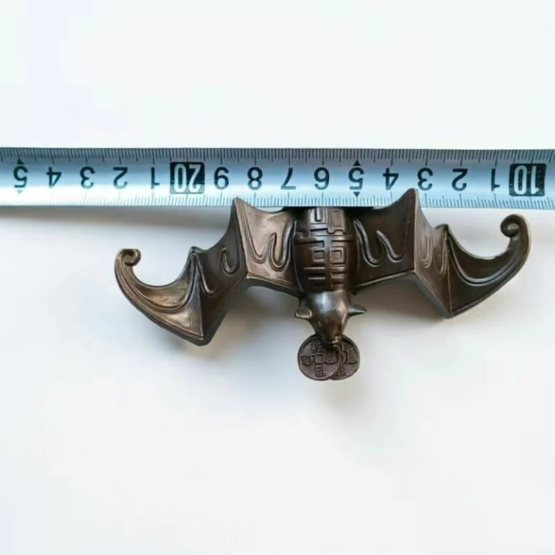 Antique Bronze Lucky Bat Creative Home Garden Living Room Entrance Ornaments Miniature Statue Tea Pet Crafts Gifts