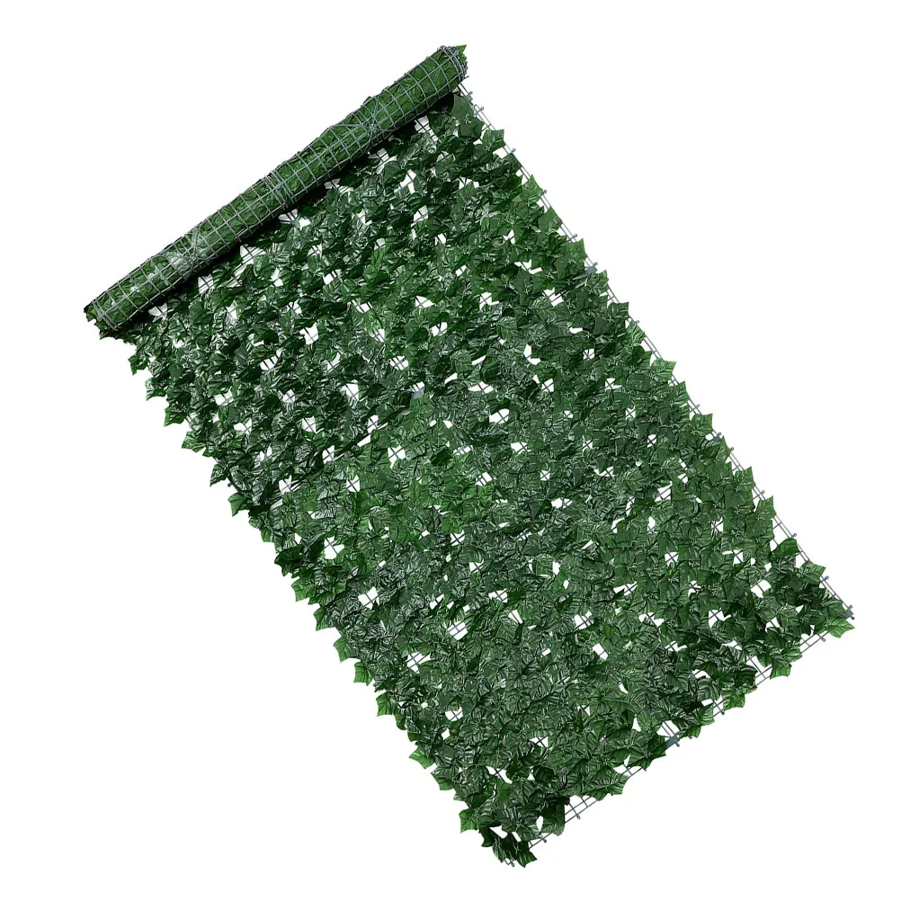 

Simulated Green Plant Wall Exquisite Workmanship Lifelike Leaves Texture Artificial Green Leaf Fence for Backyard Balcony Garden