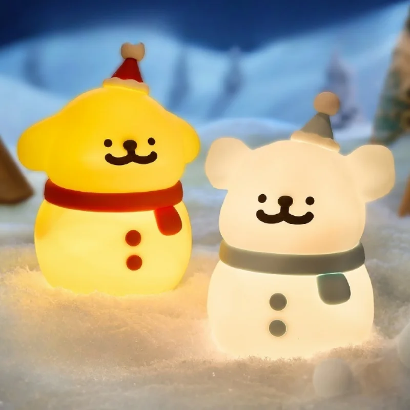 

Maltese Night Light Cute Line Dog Action Figure Collectible Model Doll Bedroom Decor Night Lamp Toy Birthday Gifts