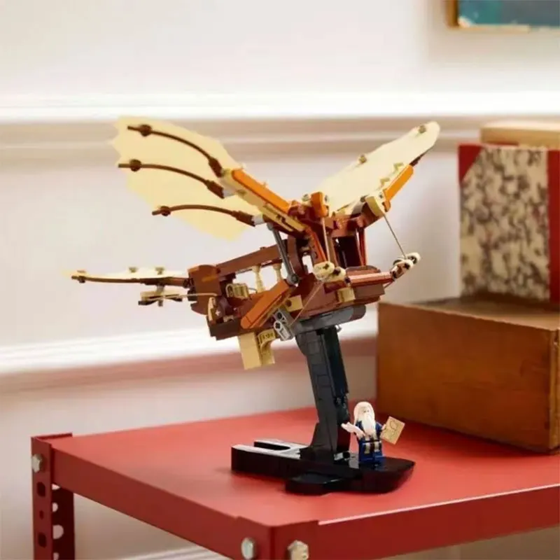 ใหม่ 2025 ในสต็อกสําหรับ Leonardo da Vinci's Flying Machine DIY ประกอบอิฐชุดของเล่นชุดของขวัญคริสต์มาสสําหรับหญิง
