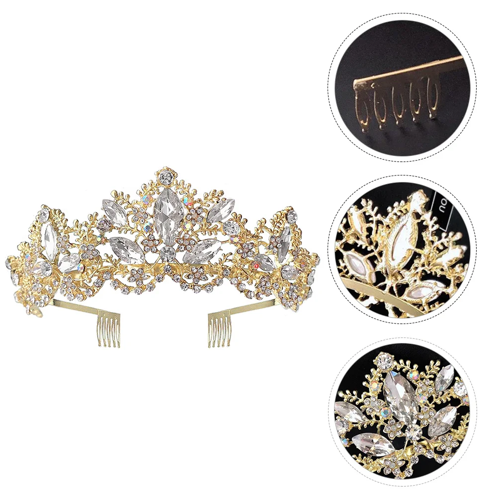 

1pc Bridal Tiara Bride Crown Leaf Modeling Headdress Wedding Girl Decor Hair Accessories Premium Durable Comfortable For Special