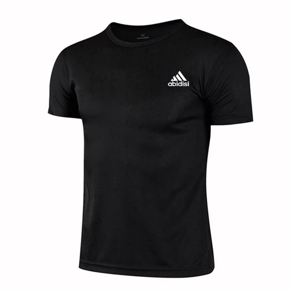 Quick-drying Round Neck Sport T-shirt Gym Fitness Shirt Trainer Running T-shirt Men Breathable Sportswear Костюм abidisi