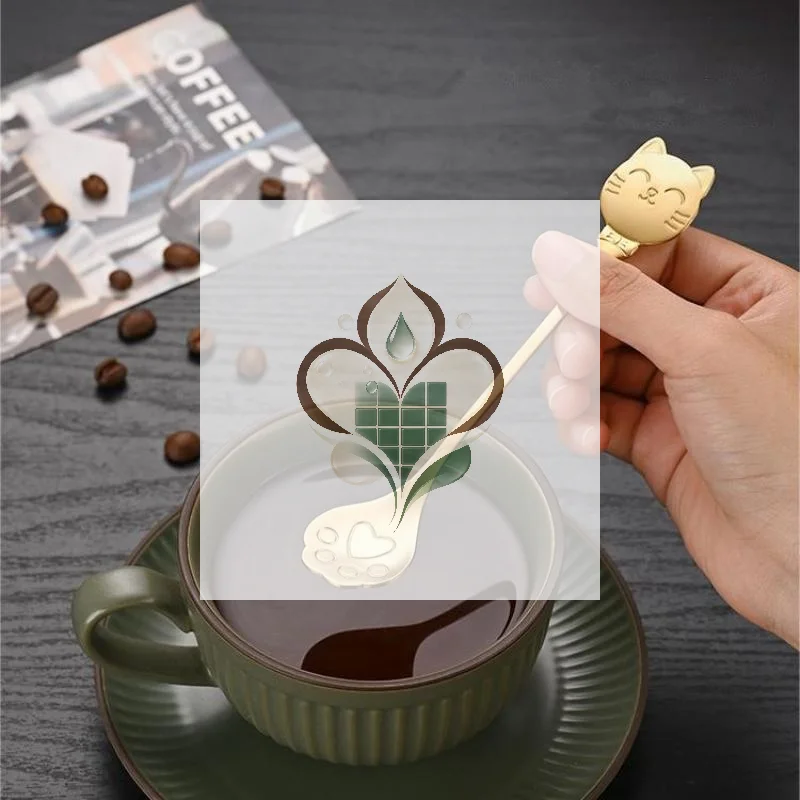 Stainless Steel Coffee Mixing Spoon Creative Cat Claw Spoon Ice Cream Cake Dessert Teaspoon Scoops Tableware Kitchen Accessorie