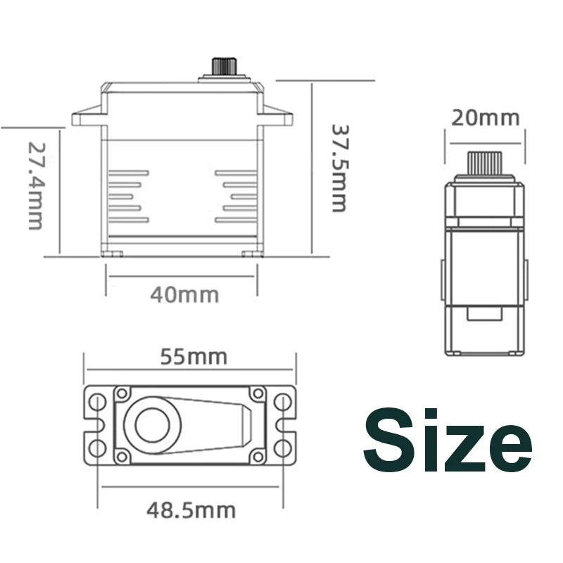 BLS992HV Digital Brushless Servo 28kg 0.07s 7.4-8.4V Full Metal Gear for RC Car Drone Helicopter Airplane High-Speed Racing