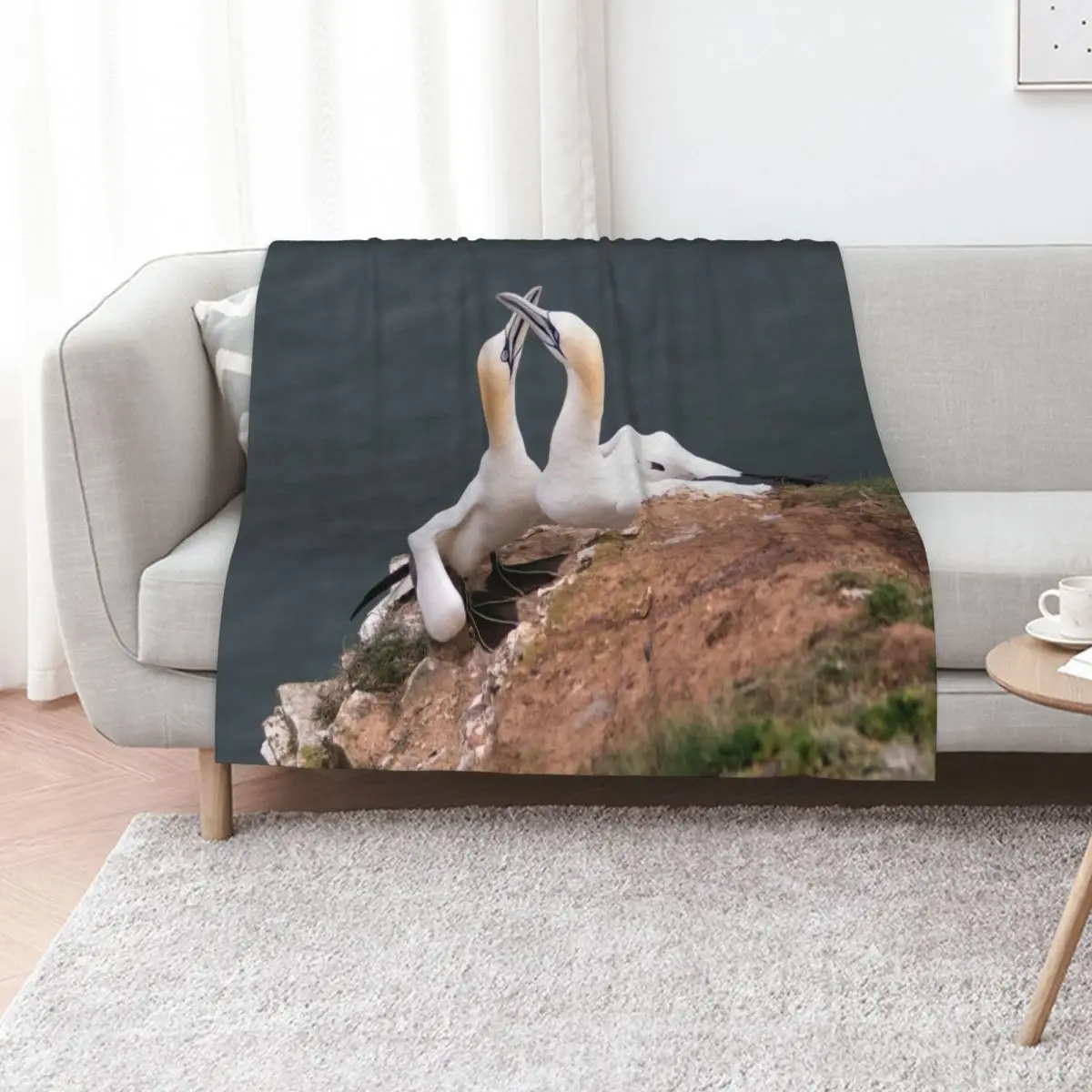 Pair of gannets Throw Blanket Cute Plaid blankets ands Kid'S Comforter Giant Sofa Luxury Thicken Blankets