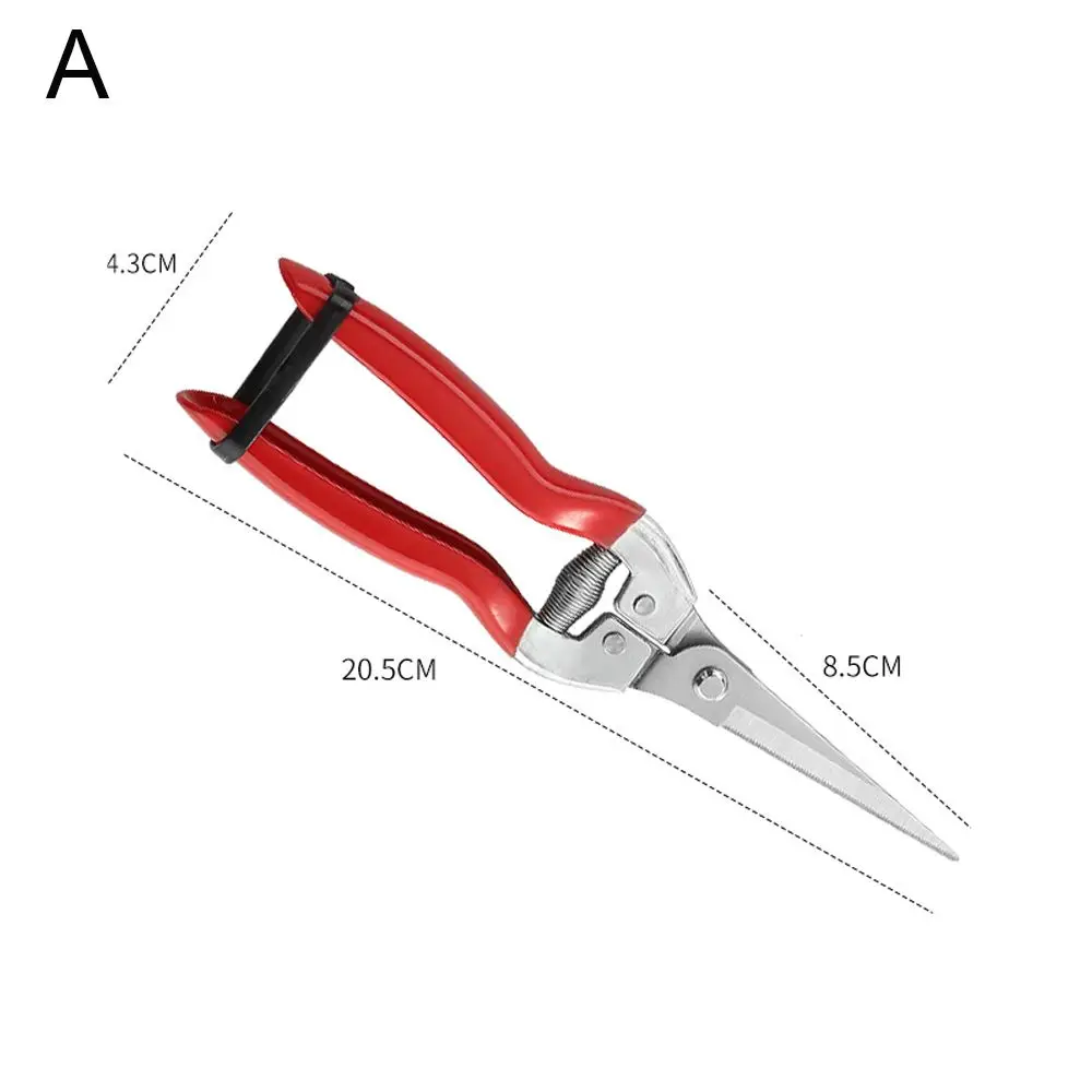 Gardening Hand Pruner Garden Scissors Pruning Shears Micro-Tip Pruning Snips Leaf Trimmer Straight Florist Scissor For Plants