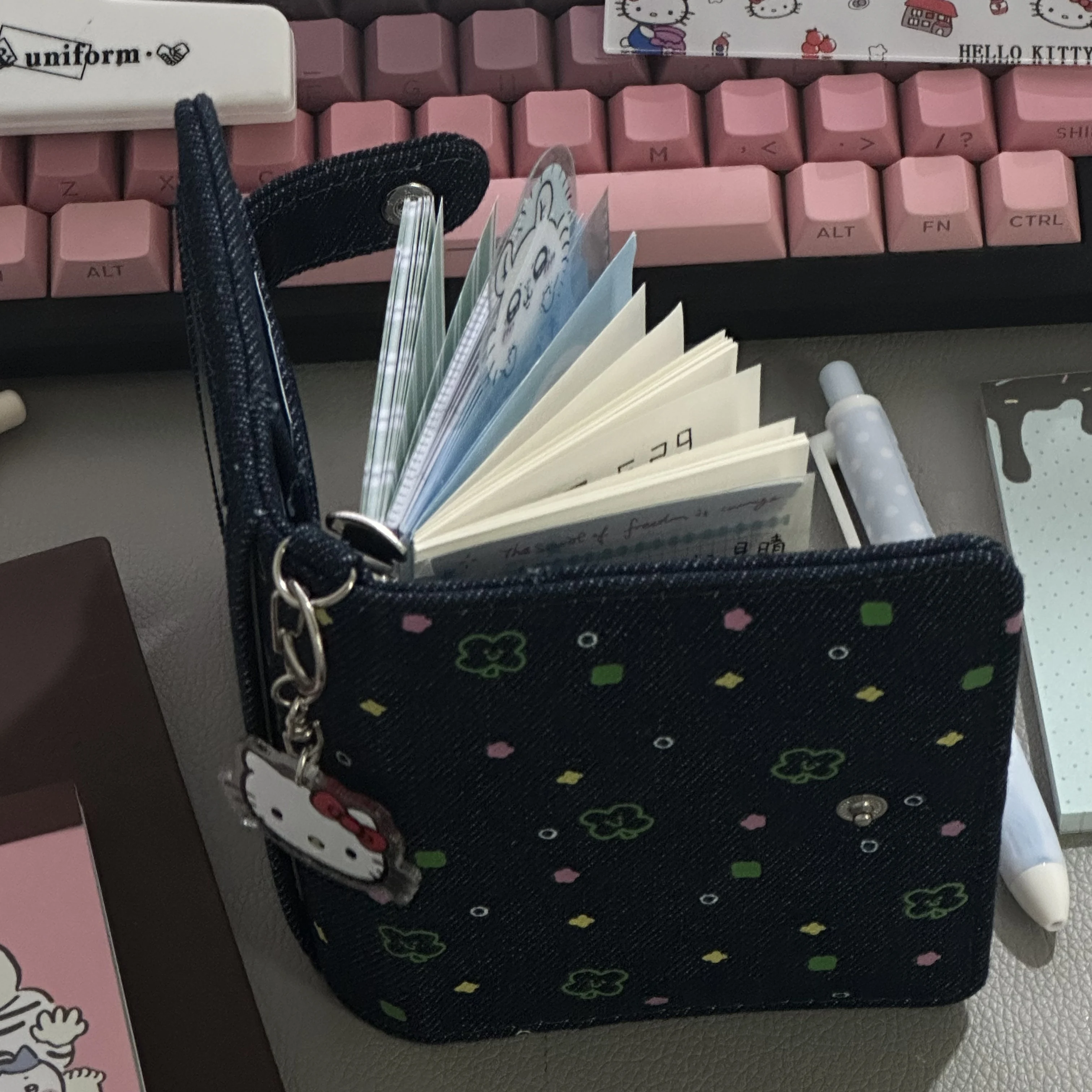 Clover Denim M5 Binder Photocard Holder Mini Jeans Notebook M5 Loose Leaf Journal Girl Student Diary Notebook M5 다이어리