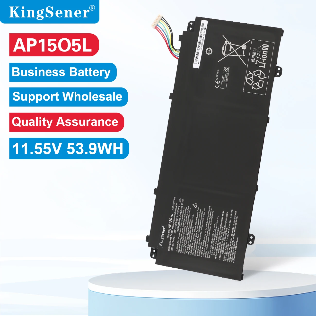

KingSener AP15O5L Laptop Battery for Acer Aspire S5-371 SF514-51 For Chromebook R13 CB5-312T CB5-312T-K0YK/K8Z9 11.55V 4670mAh