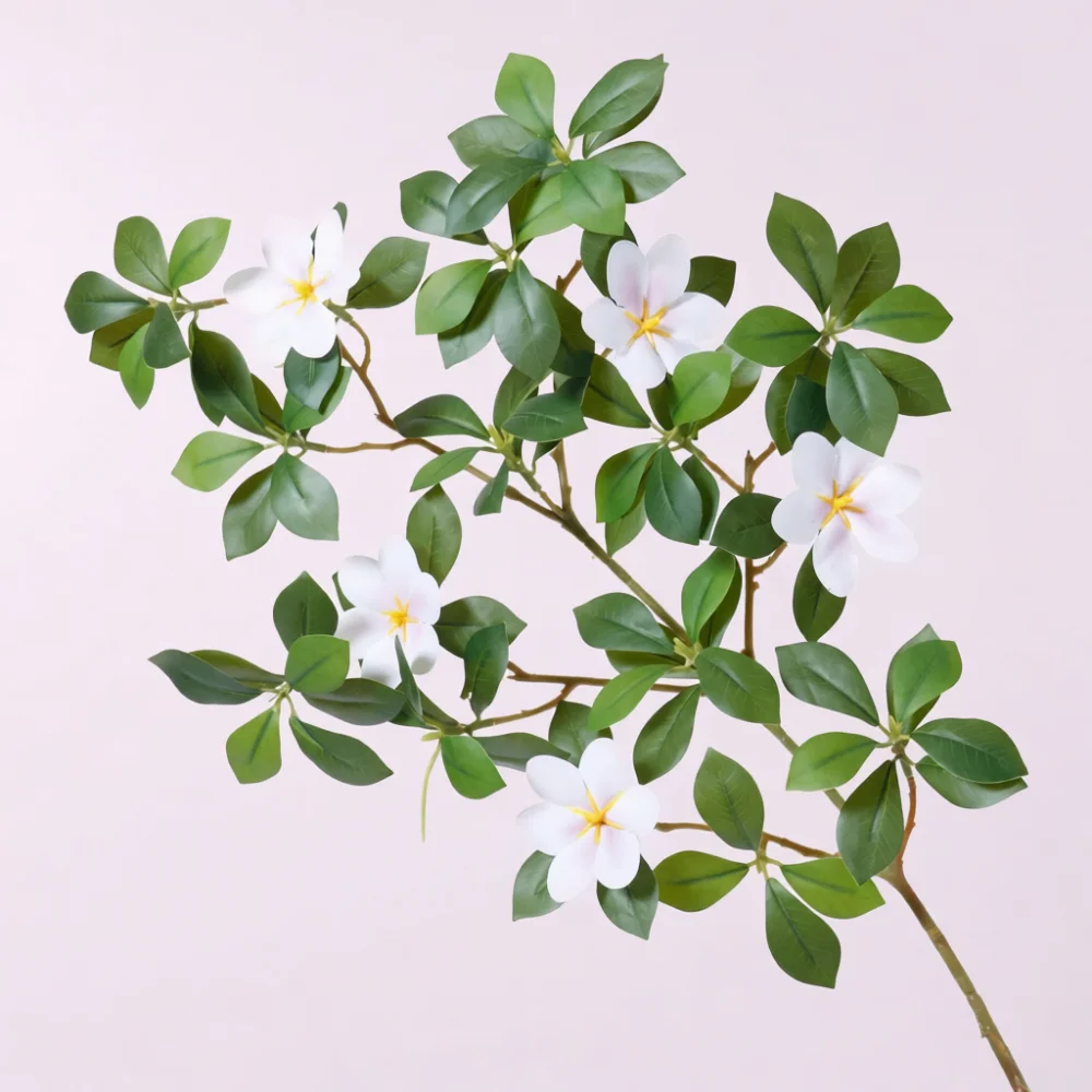 High Quality Artificial Gardenia Bouquet Faux Floral Arrangement For Living Room Table Aesthetic Home Decor Item