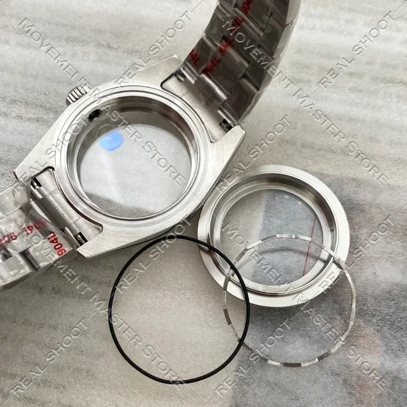 NH35 Кольцо с собачьим зубом, 39 мм, прозрачный нижний корпус с синим сапфировым стеклом, подходит для механизма NH36