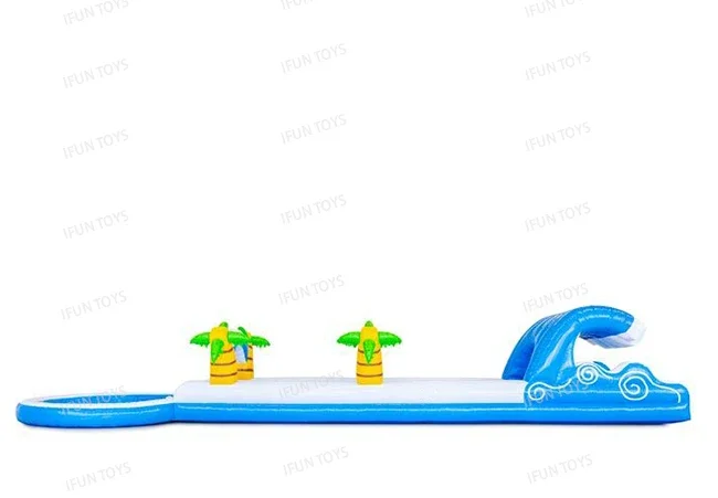 Water Play Equipment Belly Slide Inflatable Surf Slip And Slide with Pool for Kids and Adults